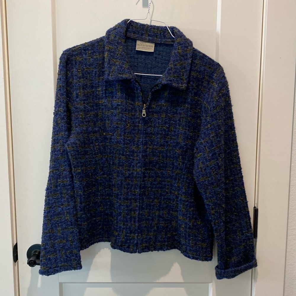 Weave of the Irish Ladies‎ Wool Blend Blazer.  Full Zip.  Size Medium.